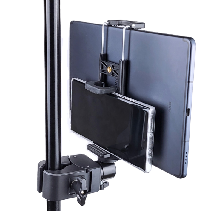 홈앤툴즈 다용도 태블릿 스마트폰 클립형 거치대, 1개, 블랙