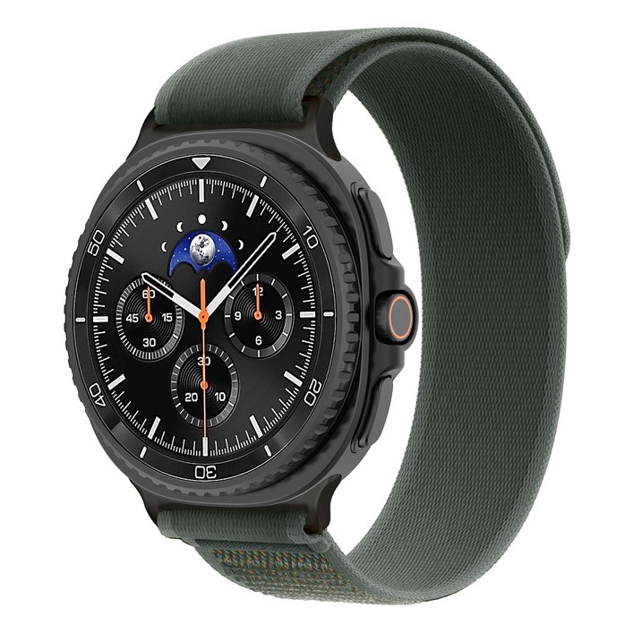 Fegwilde 갤럭시워치8 호환 트레일 루프 스트랩 스포츠 나일론 소프트 밴드 40mm 44mm 46mm, 녹색, 1개