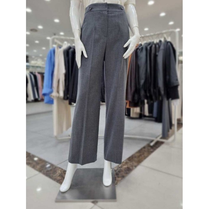 더아이잗 버튼 디테일 하이 웨이스트 롱 팬츠 IN9A0SL14