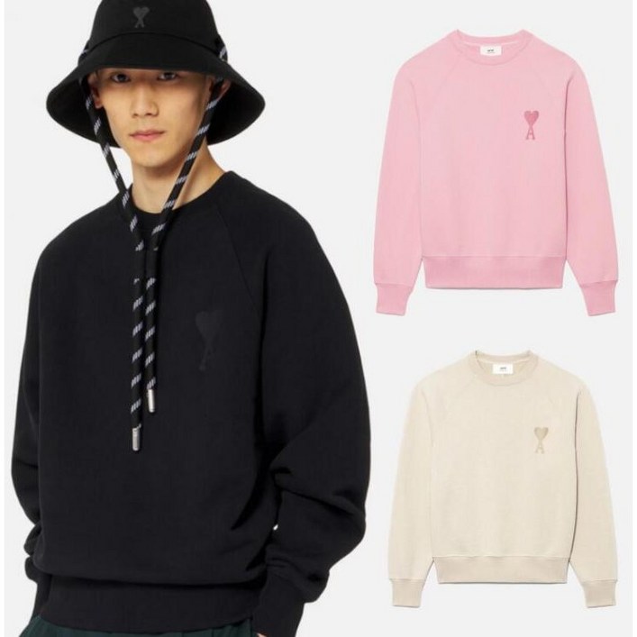 아미 빅 하트 로고 스웨트셔츠 USW002 747 001