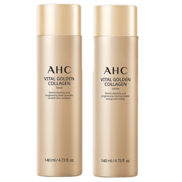 AHC 바이탈 골든 콜라겐 토너 140mL + 로션 140mL