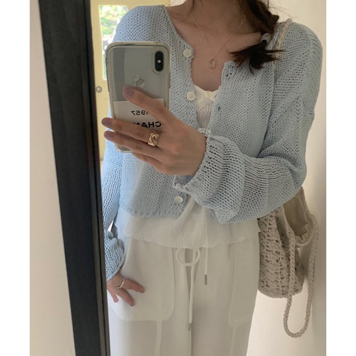 프리티영띵 네토 린넨 가디건 3color 프영띵 pyt 여름 린넨 크롭  썸머 니트