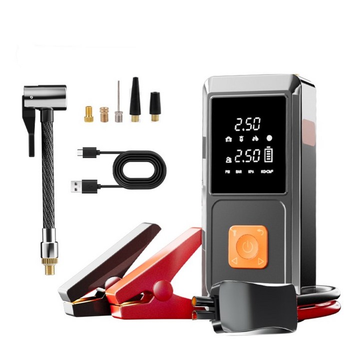 ZOZOFO 자동차 배터리 점프스타터스마트 점프 케이블타이어 공기압 주입기대용량 배터리 일체형  29800mAh