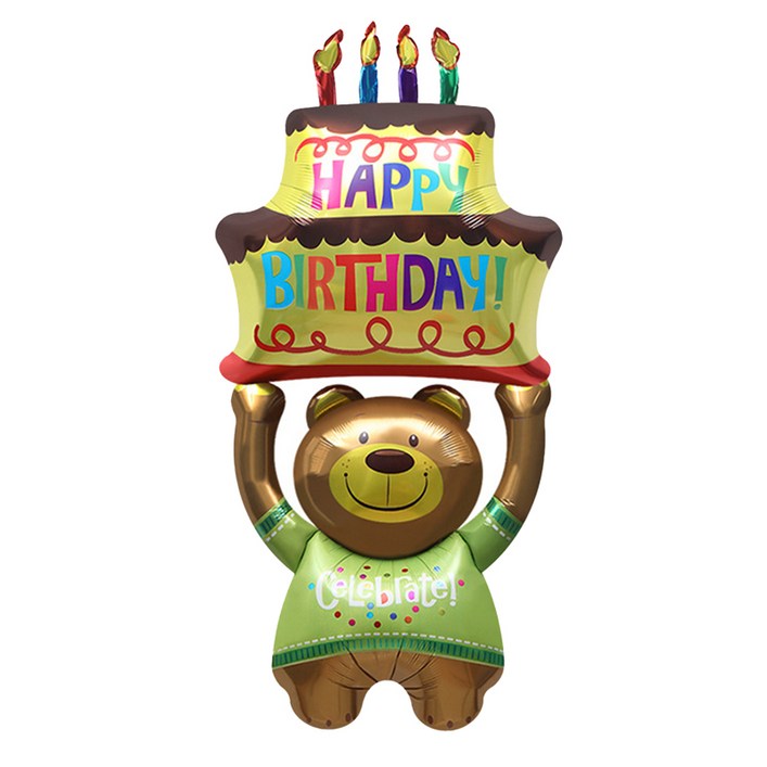 코히모 곰돌이 초대형 생일 파티 벌룬 은박 풍선 5W0450