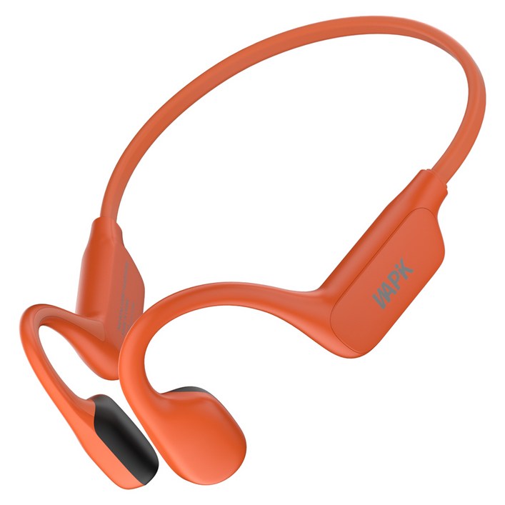 와피크 오픈형 골전도 블루투스 이어폰 N60 무선 IP67 방수 귀걸이형, 오렌지