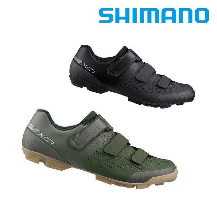 시마노 SHXC102 자전거 클릿 슈즈 남성용SPD MTB 클리트 호환 인문용 자전거용 신발SHXC1 블랙 올리브, EU 43,  올리브 