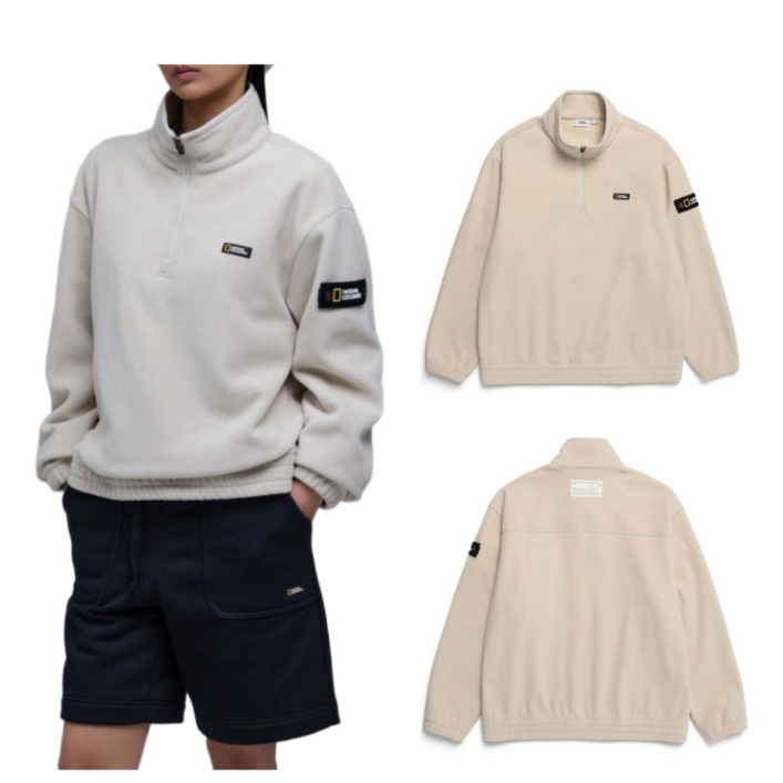 국내매장 정품백화점 내셔널지오그래픽 아노락 공용 반집업플리스 뽀글이 후리스