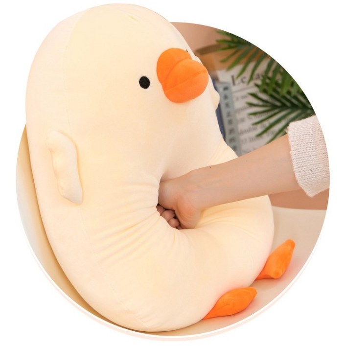모찌 쫀득 오리 바디필로우 쿠션 애착인형 배게