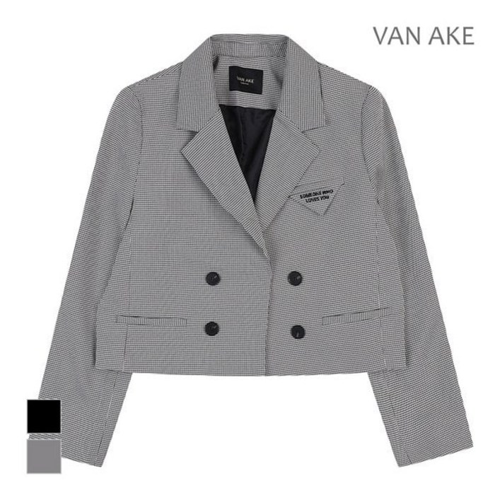 반에이크 잔체크 더블버튼자켓VB2YJKQ406Z