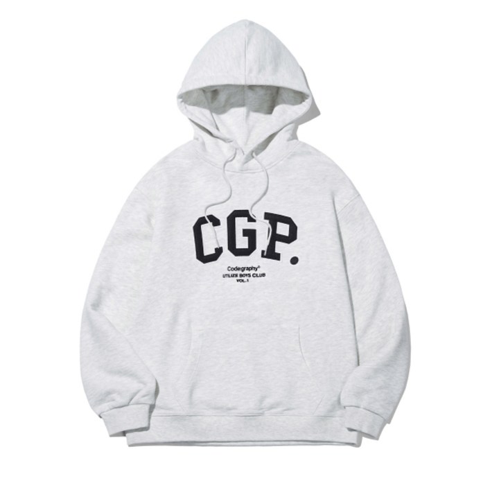 코드그라피 조은아 착용CGP 아치 로고 후디 멜란지그레이 코드그라피 조은아 착용CGP 아치 로고 후디 멜란지그레이