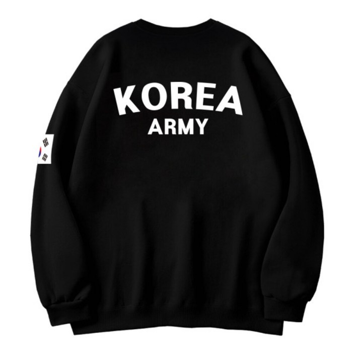 더팀 남녀공용 오버핏 기모맨투맨 코리아아미 로카 기본형 더팀 남녀공용 오버핏 기모맨투맨 코리아아미 로카 기본형