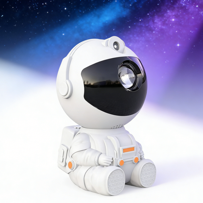 FlySwept 우주 무드등 오로라 조명 미니 은하수 취침등, 화이트