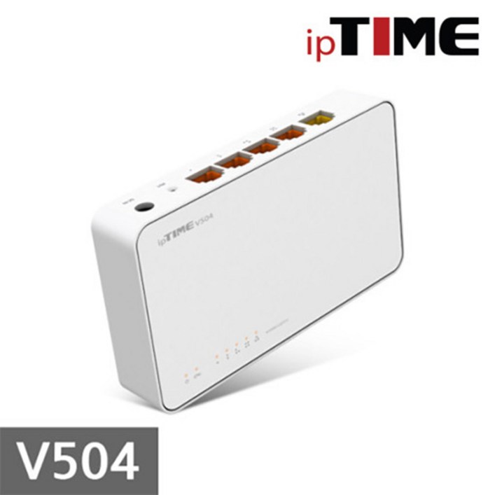 ipTIME V504 유선공유기리얼텍8196E 400MHz4포트100Mbps1WAN100Mbps유선연결100m이내VPN, 1개