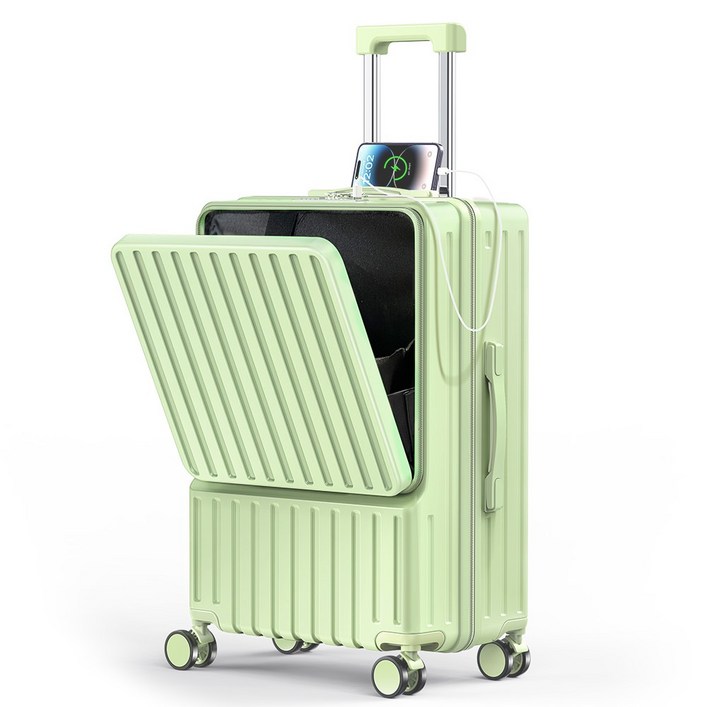 Moteur  캐리어  기내용 중대형 여행용 캐리어  컵홀더 USB연결젠더 여행짐  노트북 수납 가능  수화물