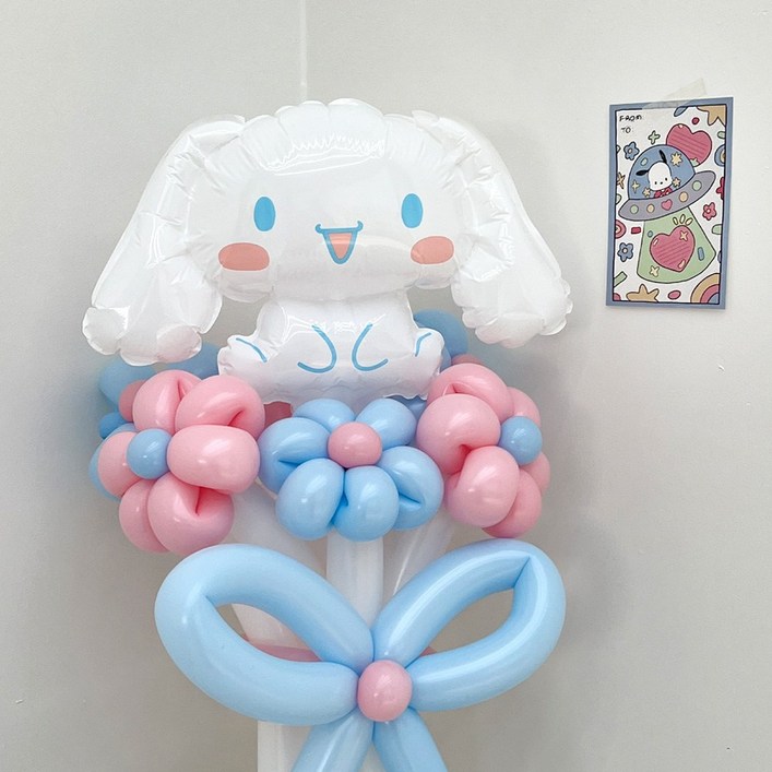 파티아일랜드 산리오 캐치티니핑 바람개비 풍선 세트 캐릭터풍선 생일파티용품, 1개, 시나모롤