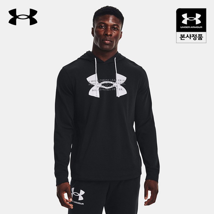 [정상가 69,000원] UA 라이벌 테리 로고 남성 후드티_1373382-001