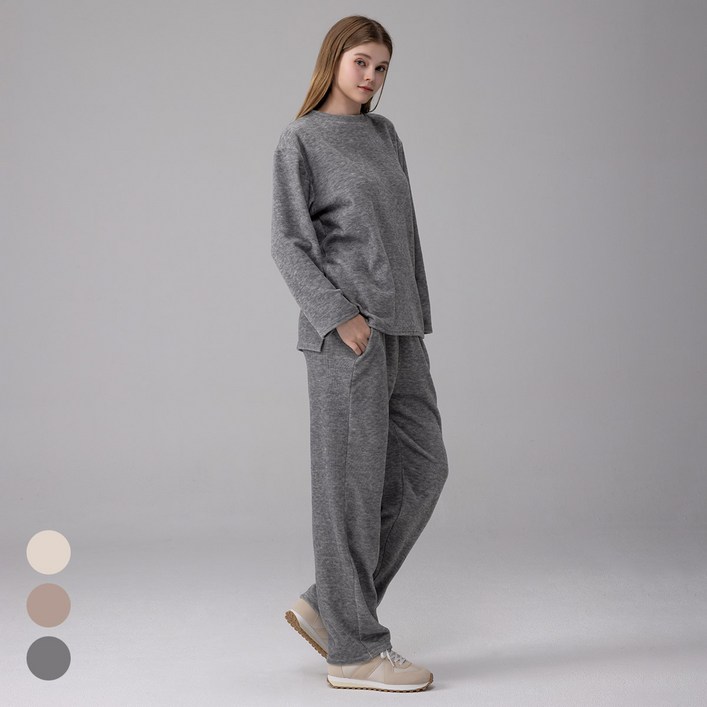 에버라스트 여자 루즈핏 테리기모 셋업 투피스 세트