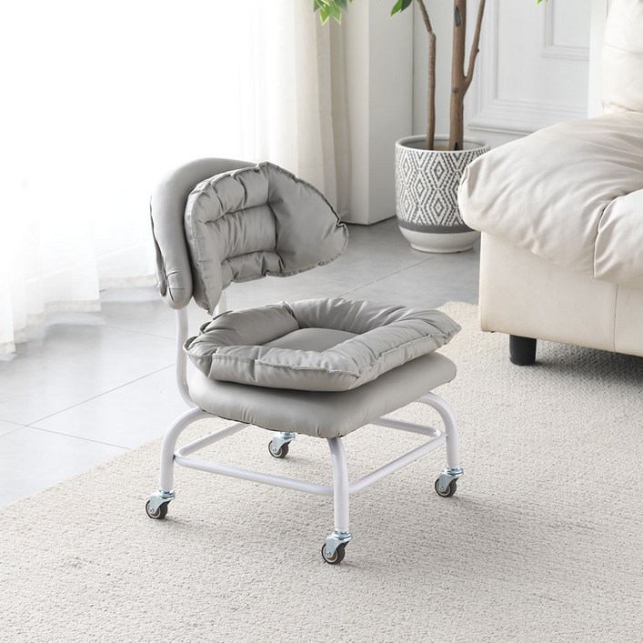 우이지아 비조립 소음방지 고급쇼파형 앉은뱅이의자, 그레이, 1개