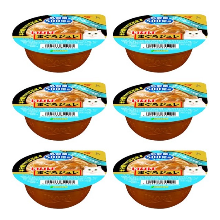 리뉴얼 nanaharu 이나바 마구로쥬레 유산균 65g, 유산균 닭가슴살가다랑어포, 65g, 6개