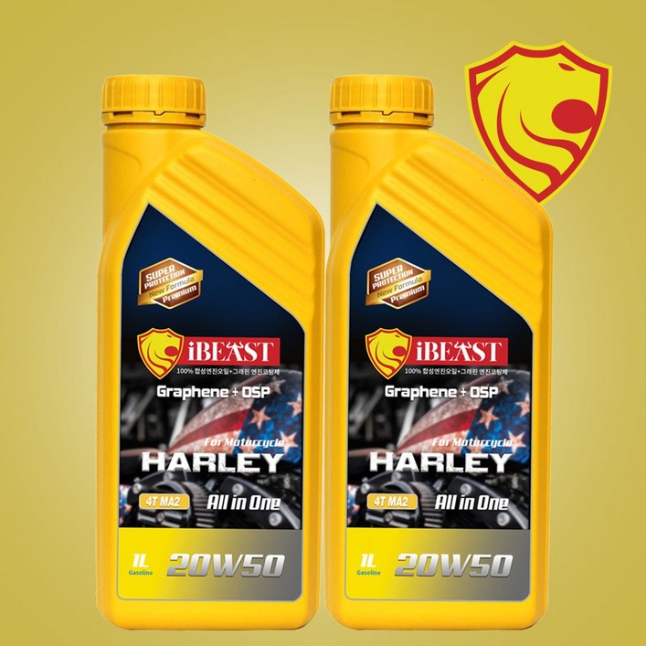 아이비스트 4T 할리 20W50 SL MA2 1X2L 무료배송, 2개, 2L