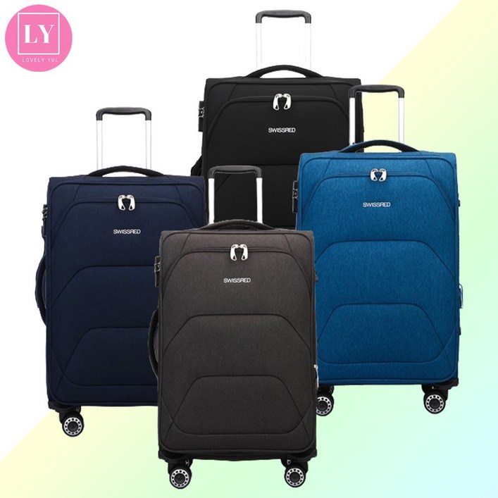 고급형 천캐리어 패브릭 튼튼한 소프트캐리어 20인치 24인치 28인치 전면 포켓 저소음 바퀴