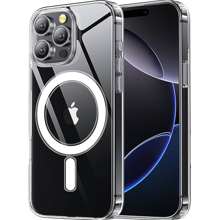 아이엔조이 아이폰 갤럭시 S 초강력 젤리 하드 투명 마그네틱 맥세이프 휴대폰 케이스 INJ-MSC01