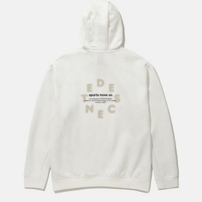 데상트 후드티 UQC SQ123UHD21IVRY 백그래픽 후드 티셔츠  IVORY