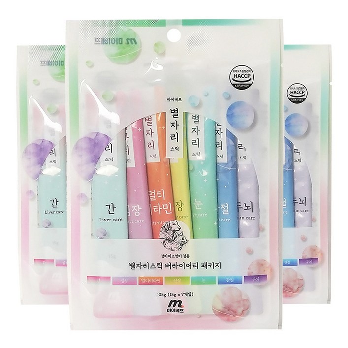 마이베프 반려동물 별자리스틱 버라이어티 영양제 7종 세트