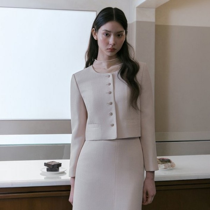 [백화점매장출고] 잇미샤 [26 S/S] 노카라 버튼업 자켓 ITQ3ZJK520