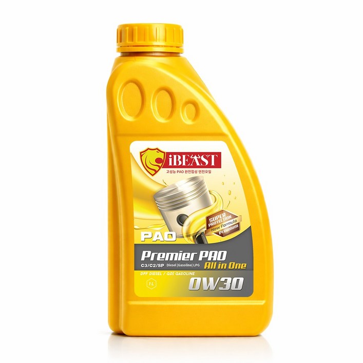 아이비스트 프리미어 올인원 PAO 1005기유 0W30 0W40 C3 SP 1L 수량할인, 1L, 0w30, 8개