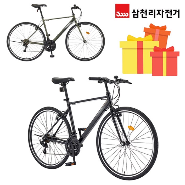 삼천리 완조립 2024 토러스 700C 21단 청소년 성인 입문용 알루미늄 하이브리드 자전거, 24년형펄올리브, 인치440 색상24년형펄올리브, 상세 설명 참조
