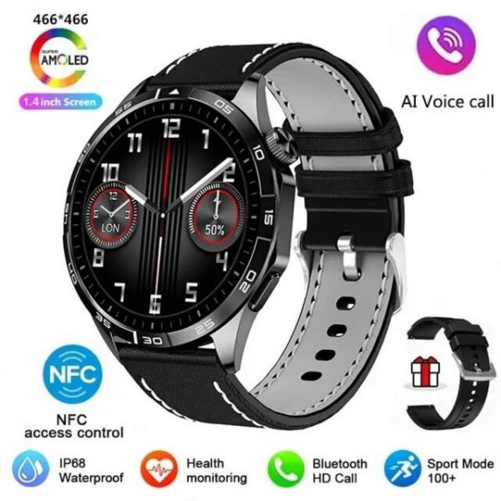 LIGE 남성용 밀리터리 시계 화웨이 샤오미 GT4 프로 스마트워치 GPS 추적 AMOLED 466466 HD 화면 NFC 블루투스 통화 2024