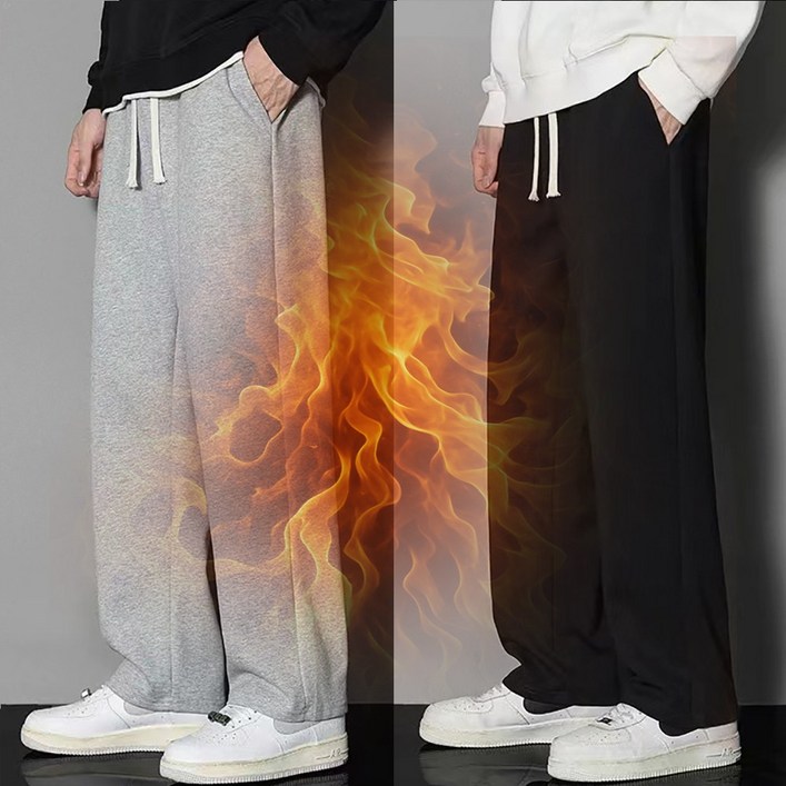 11 겨울 융털 남자 기모바지 일자팬츠 밴딩팬츠 츄리닝바지 남성 운동복 트레이닝 일자핏