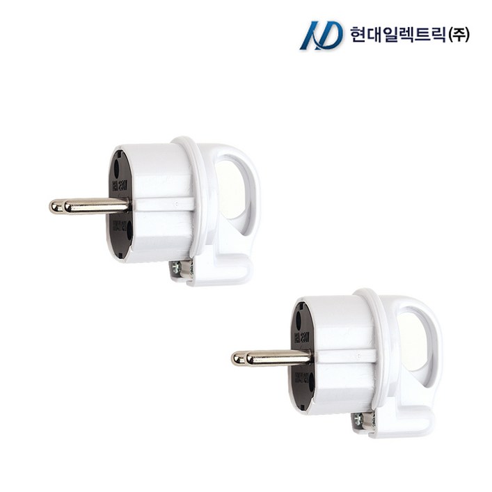 현대일렉트릭 국산 ㄱ자 접지플러그 16A 250V