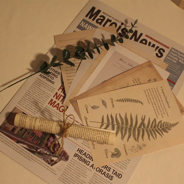 클라이트 빈티지 감성 엽서 촬영 소품 4종 구성