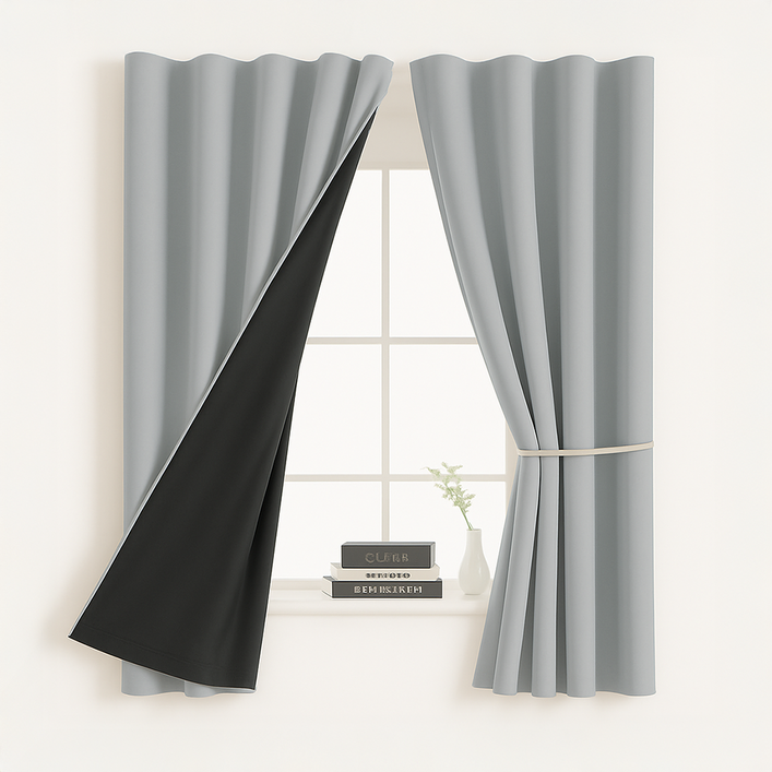 히즈엔 완전 빛차단 무타공 초스피드 붙이는 암막커튼