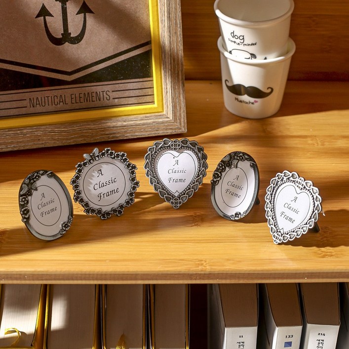 클래식 엔틱 미니 액자 5개입 탁상용 포토 사진
