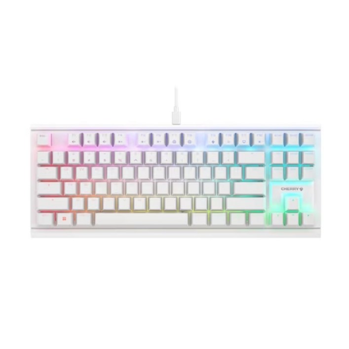 CHERRY MX 1.1 TKL RGB 기계식 화이트 적축 체리 키보드, 단일상품, 단일색상