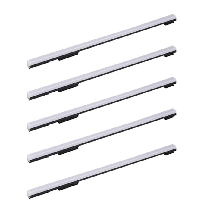 엘포스 LED SIMPLE 900mm 티에스라인등 레일조명 특허등록 TS라인등 슬림형 고출력 플리커프리 바디블랙 니트럴장갑1개포함, 5개, 전구색