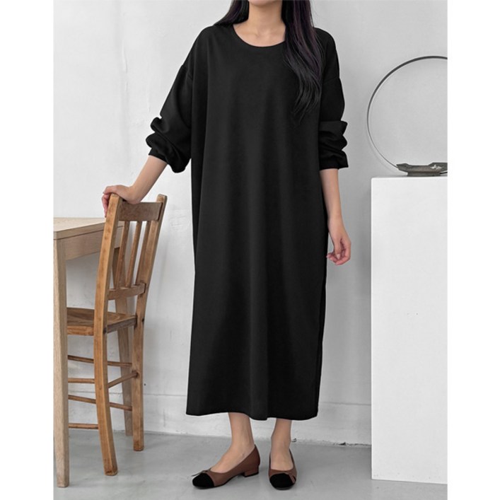 마이쏭 여성 빅사이즈 봄신상 루즈핏 커스틴오버핏롱원피스