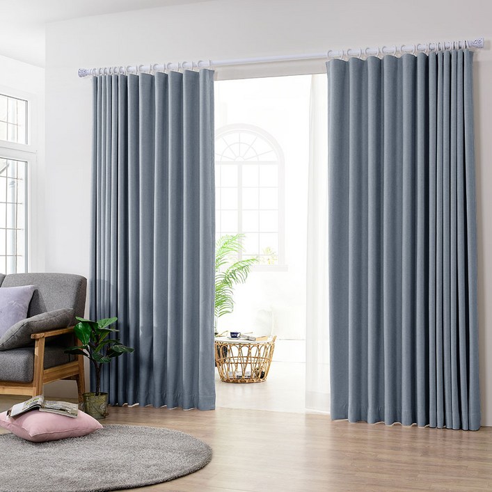 아로아 국내제작 릴리커튼 100프로 3중직 방한방풍 거실 암막커튼 자석끈증정