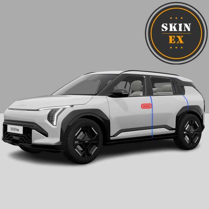 스킨엑스 EV3 GT라인 도어캐치도어엣지 PPF 차량보호필름, 1개