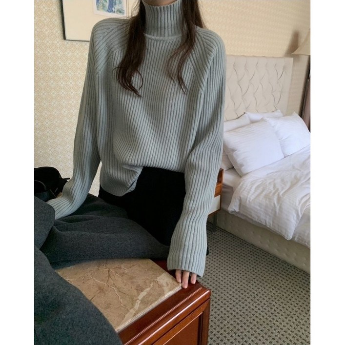 [당일] 여성 PYT 프리티영띵 포지타 폴라 니트 코디 루즈핏 부드러운