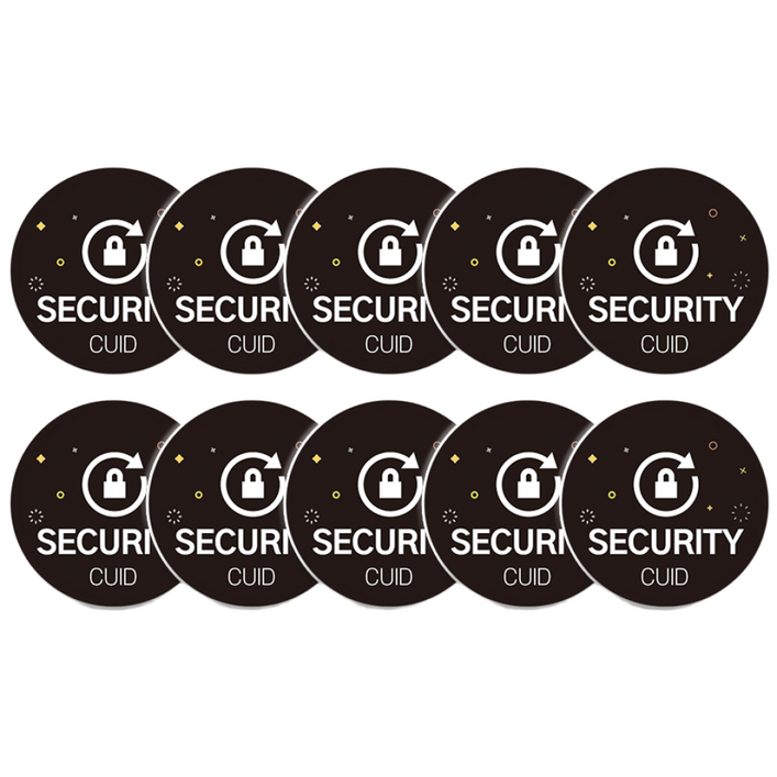 아파트 공동현관 도어락 복사 등록 CUID 스티커 태그 MCT 출입문, 10개, CUID 태그 블랙 No.80P