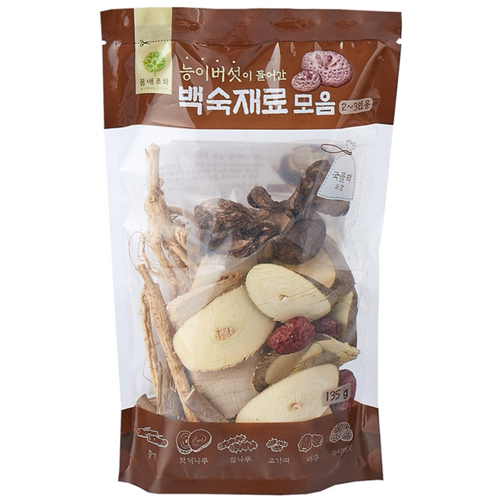 몸애조화 능이버섯이 들어간 백숙재료 모음