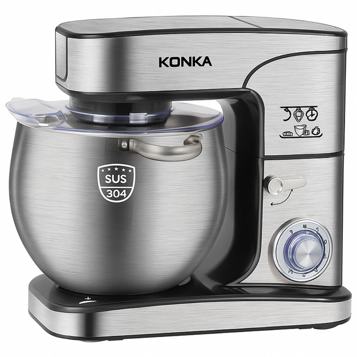 브레드믹스 조용한 제빵 반죽기 가정용 스탠드믹서 전동 휘핑기 밀가루 혼합기 미니 머랭치기, 12L KM923A 2000W 기본 통추가