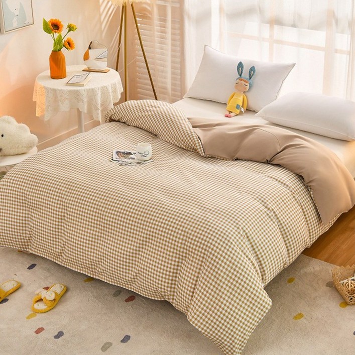 레드나무 부드러운 워싱 먼지없는 이불 커버세트