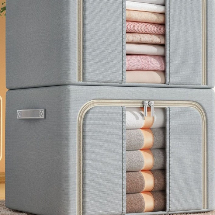 대용량 프리미엄 와이어 리빙박스 접이식 이불 옷 정리함 HZN5 접이식 패브릭 리빙박스 이불 옷 정리박스 대용량 수납박스 리빙박스 이불 정리함 옷정리 리빙박스 옷 정리함 박스