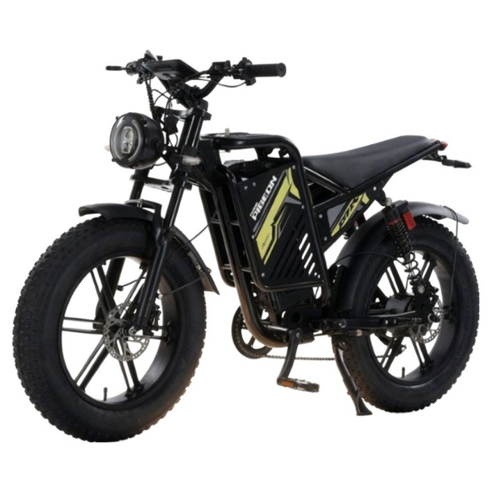 에코트리브 고출력 전기 자전거 7단변속 자토바이 전동 스쿠터 팻바이크 750-1000W, 1000W 그린블랙