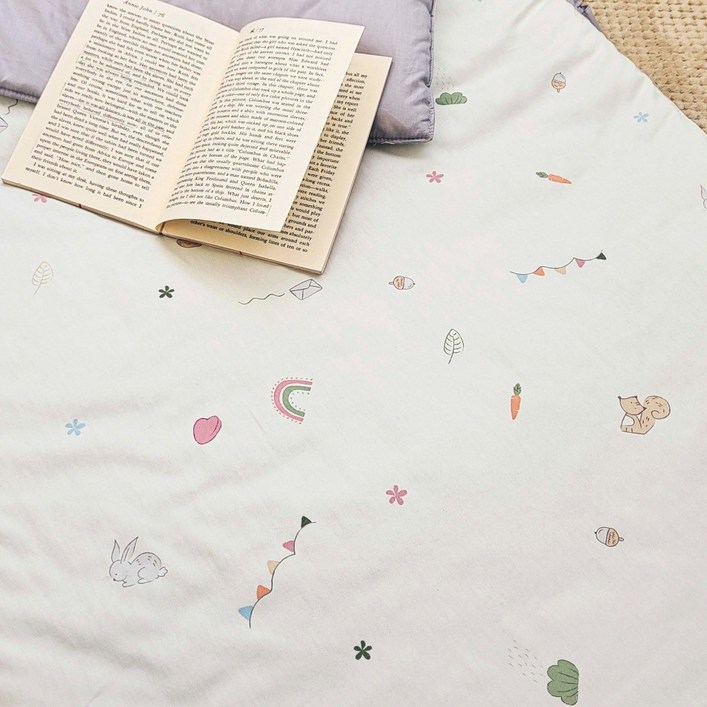 [국내순면]친환경 옥수수솜 알러지케어 진드기기피 바이오 항균 순면 100% 일체형 분리형 아기이불 낮잠이불세트 태리, 혼합색상